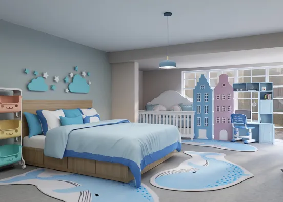 My blue kids room 🩵 Design Rendering