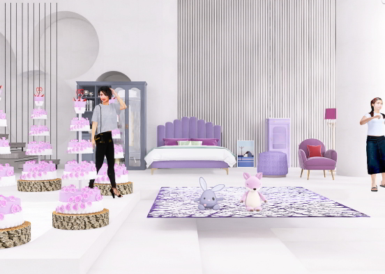 purple room  Design Rendering