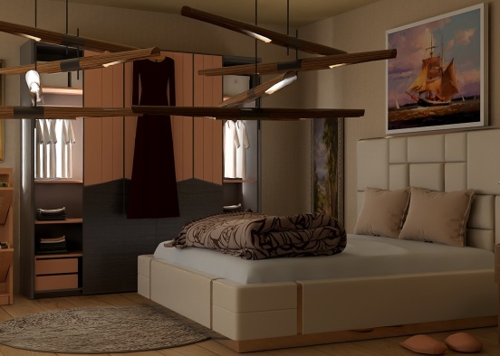 Creamy Bedroom 🌾 Design Rendering