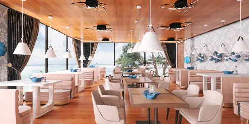 Fine dining restaurant at the beach