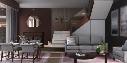 Dark lavender main room 