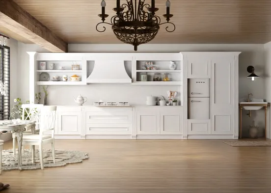 # Farmhouse Kitchen Renderização de Design