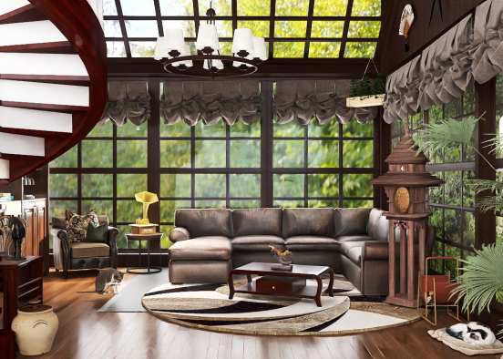 Elegant chocolate livingroom 🍫 Design Rendering