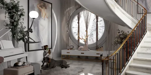 .Luxury stairwell.