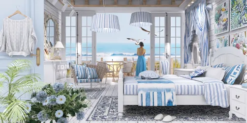 Guest Room of the Beach Vacation House