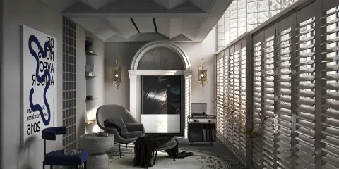 Modern living room with furniture arrangement in a contemporary style featuring elegant decor; showcasing Homestyler's real-time 3D rendering capability.
