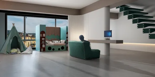 Boy teal room