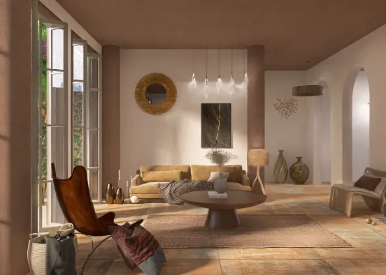 Calm Living room 😪🤎✨️ Design Rendering