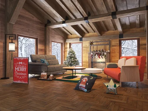 Christmas Wooden Home (hot feel)