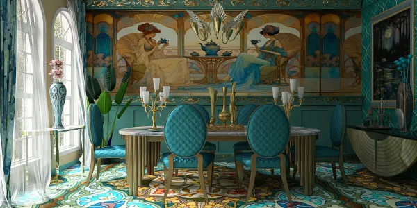 Art Nouveau Dining Room