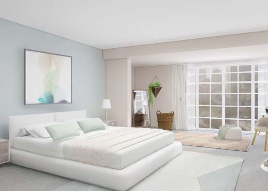 calm bedroom Design Rendering