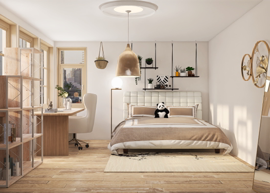 Bed room beige ✨🪐 Design Rendering