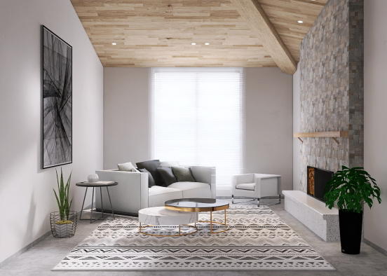 Modern Gray Tone Room 🤍 🖤 Design Rendering