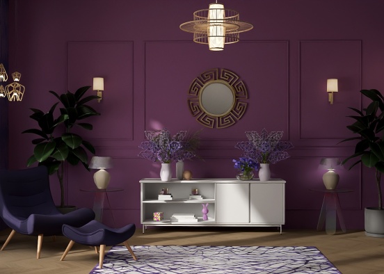 Room - Purple  Design Rendering