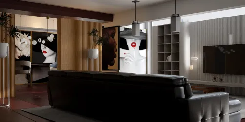 mooie art style livingroom 
