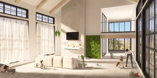 amo animais e plantas e fiz uma sala assim