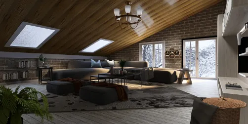 wood attic home
