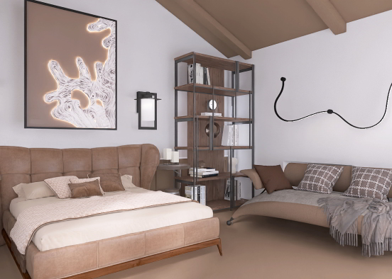brown bedroom 🟤 Design Rendering