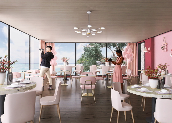 Pink restaurant 🩷 Design Rendering