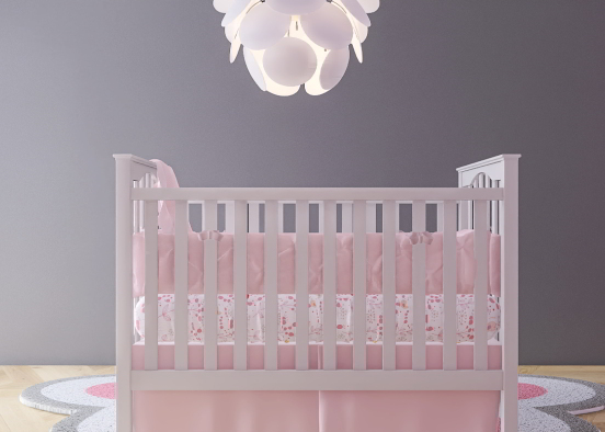 Baby Girls First Room Design Rendering