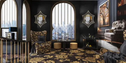 Opulent Noir Lounge