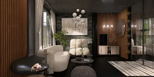 Italian minimalism living room