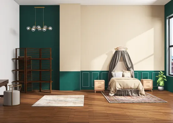 Simplistic bedroom!! Design Rendering