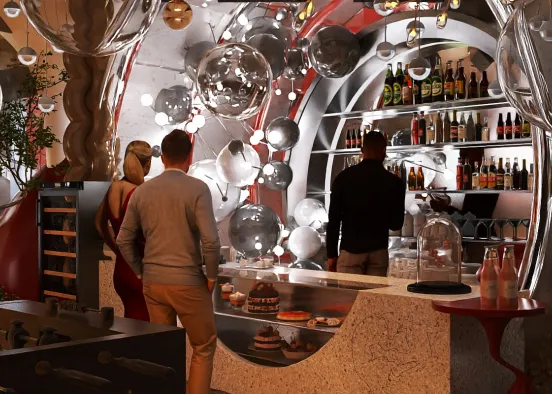# Rolling “Red” Stone Bar  Renderização de Design