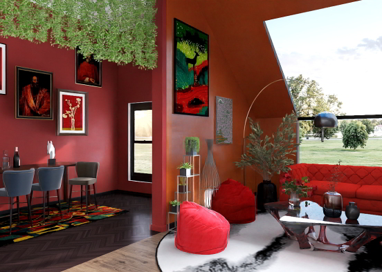 Red room #4throomoftherainbow Design Rendering