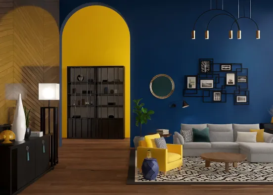 living room ✨️ 💙  Design Rendering