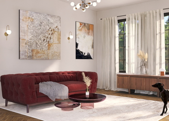 Modern art living room  Design Rendering