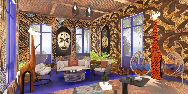 Modern African Living room 