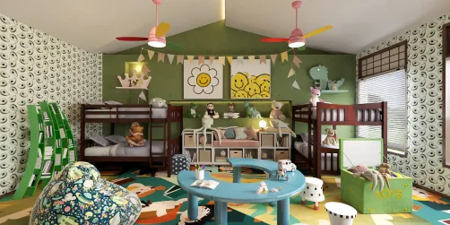 Empty kids room, day 12 of 30. SAFE PLACE.