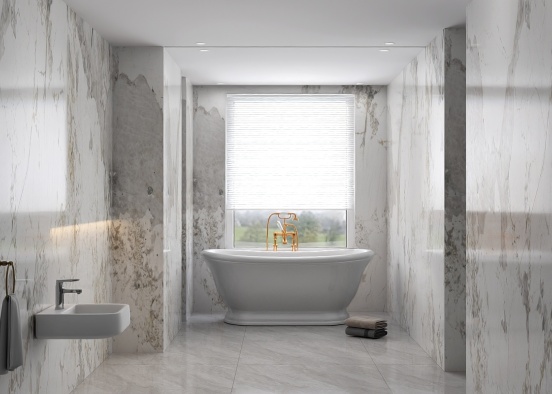 Marble bathroom Design Rendering