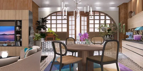 Light wood house