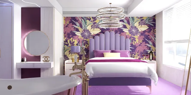 Purple hotel room 🔮
