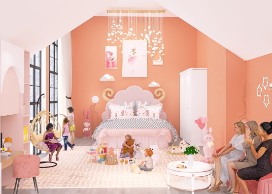 Dream pink room
 Design Rendering