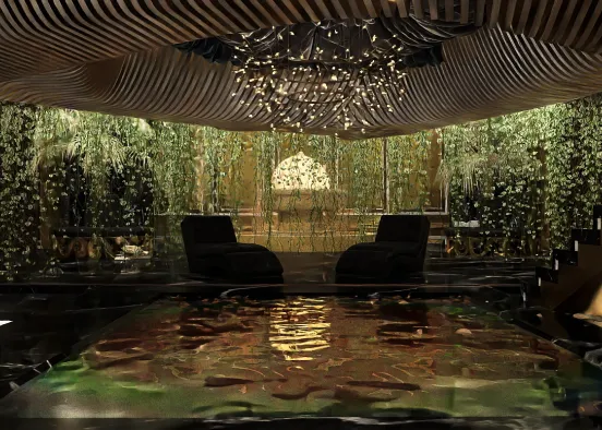 # Luxe Hotel Lobby  Renderização de Design