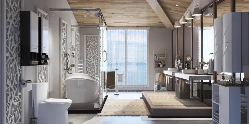 White bathroom of simple style 🤍💫🤍