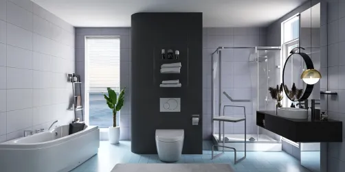 Bathroom in grey