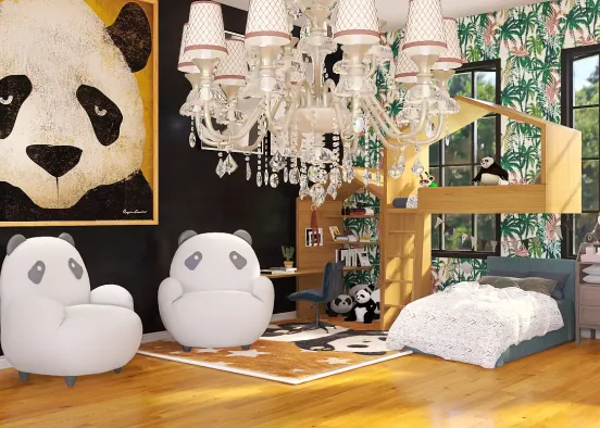 Panda room  Design Rendering