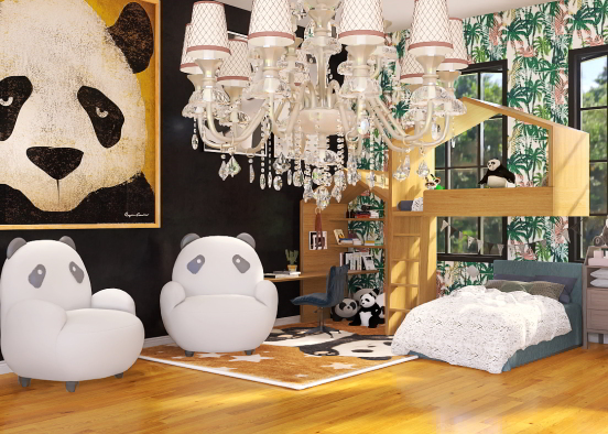 Panda room  Design Rendering