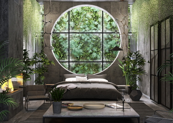 Interior in Eco-Brutalism🌿 Design Rendering