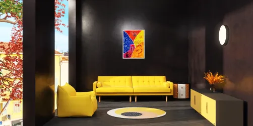 a pop of colour in the dark