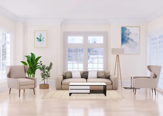 living room in the Sweeden  Design Rendering