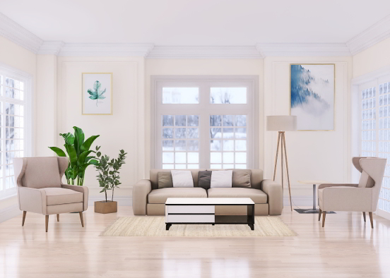 living room in the Sweeden  Design Rendering