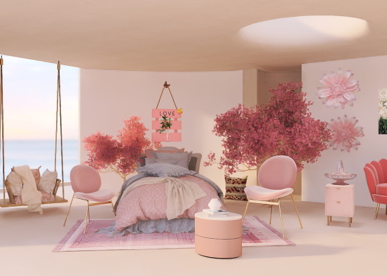 Cherry blossom room Design Rendering