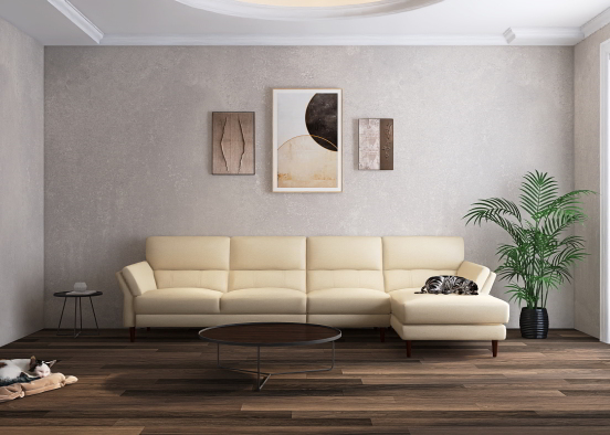 Purr-fect living room Design Rendering