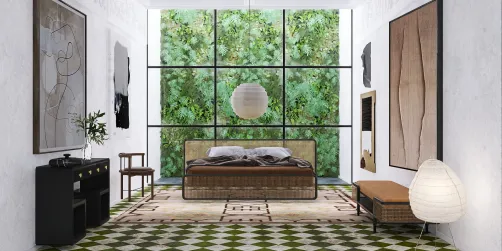 Contemporary/Japandi bedroom