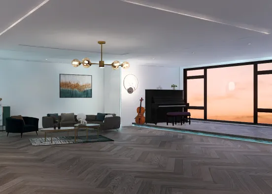 living room 
 Design Rendering